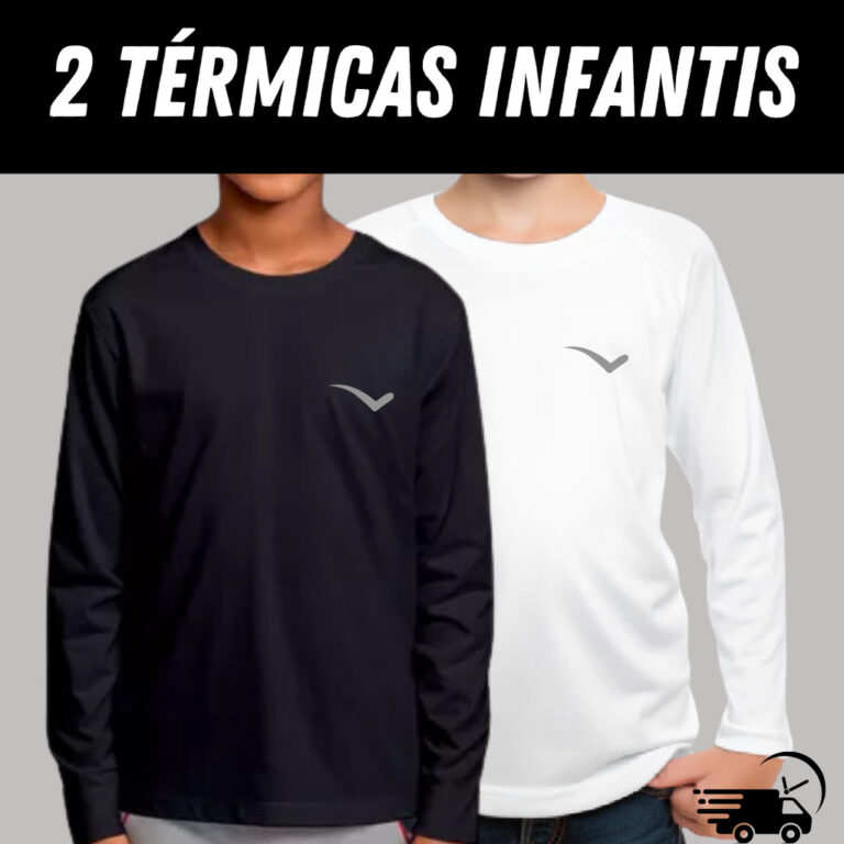 Kit com 2 Camisetas térmicas fenix Infantil prote