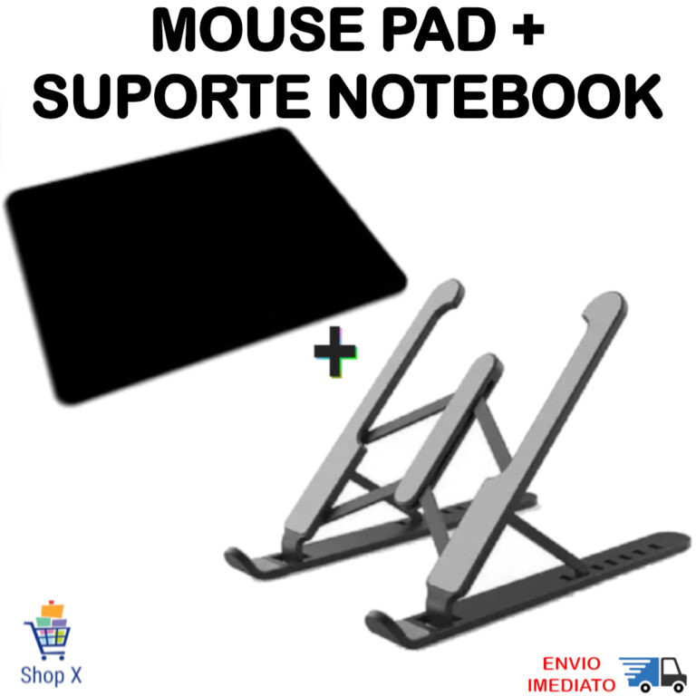 Kit Mouse Pad Cores mais Suporte Notebook Tablet R