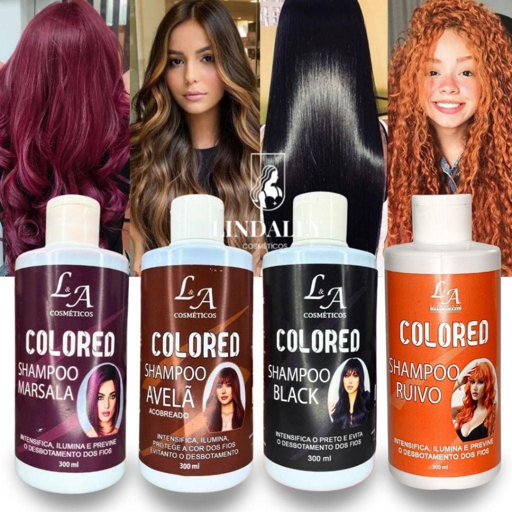 Shampoo Escurecedor Cabelos Brancos Tonalizante Colored 300ml Efeito 100% Natural Super Resultado