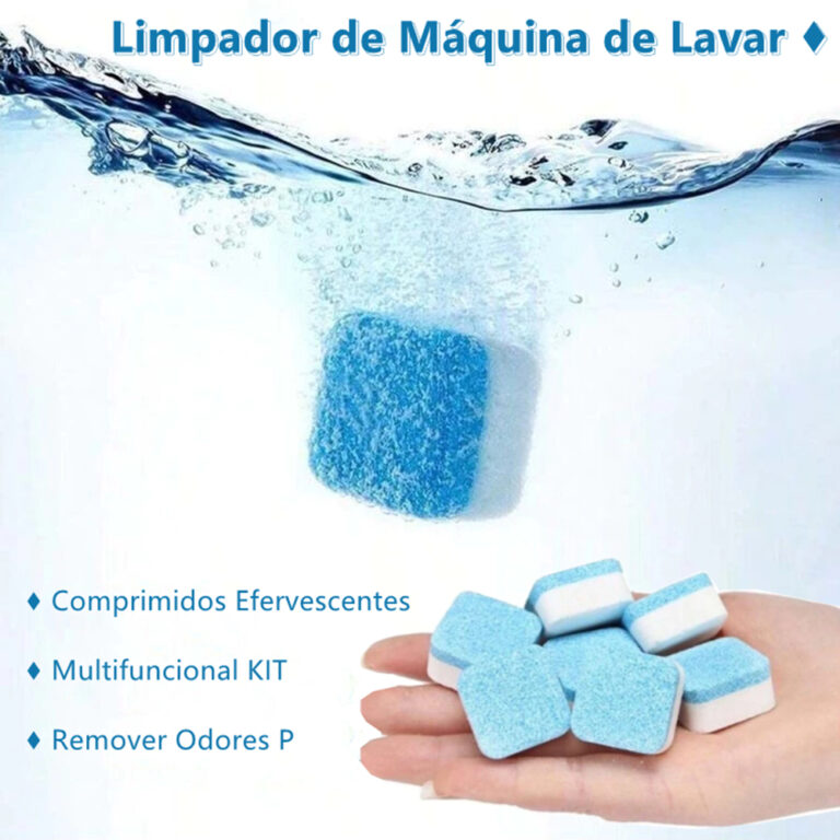Pastilhas para Limpeza de Máquinas de Lavar Roupa