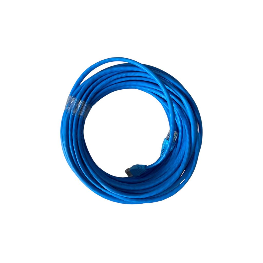 Cabo de Rede Crimpado Azul RJ45 10/15/20/25/30 Metros para Internet