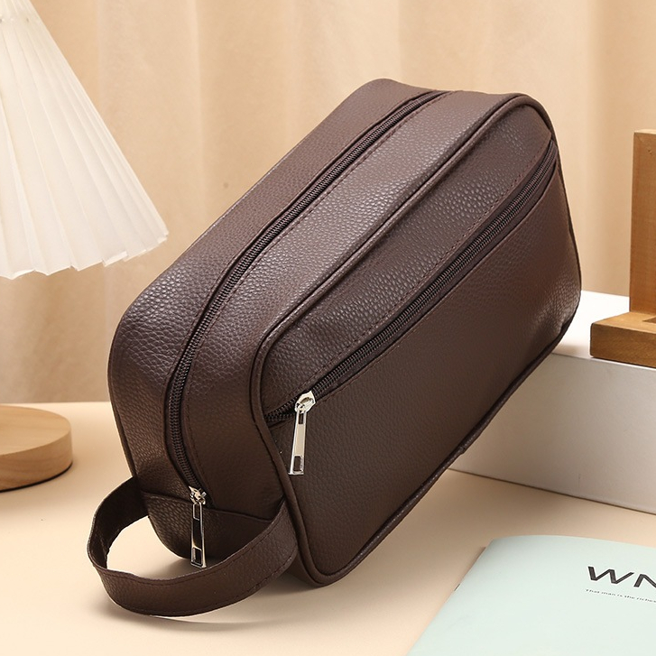 Necessaire De Viagem Unissex Em PU Impermeável Co