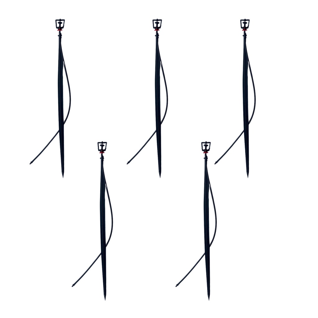 Micro Aspersor Bailarina Vermelho Com Haste Microtubo e Conector – Kit 5 Unid