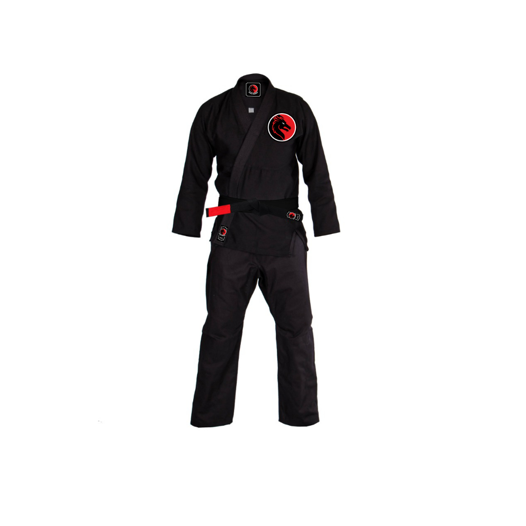 Kimomo Jiu jitsu trançado Preto Blackdragon