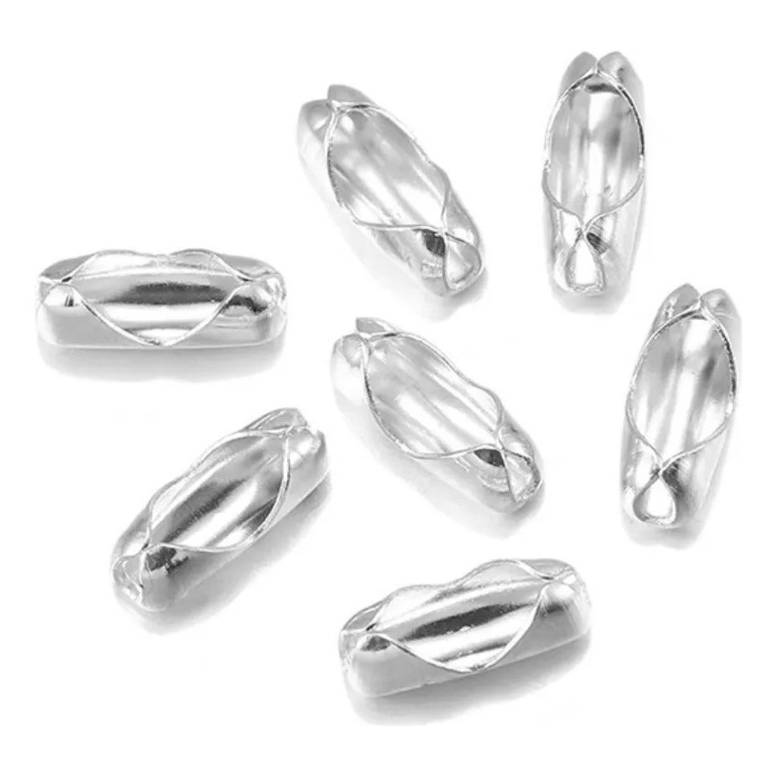 Fecho Canoa P/ Corrente De Bolinha 2.4mm –  1000pçs