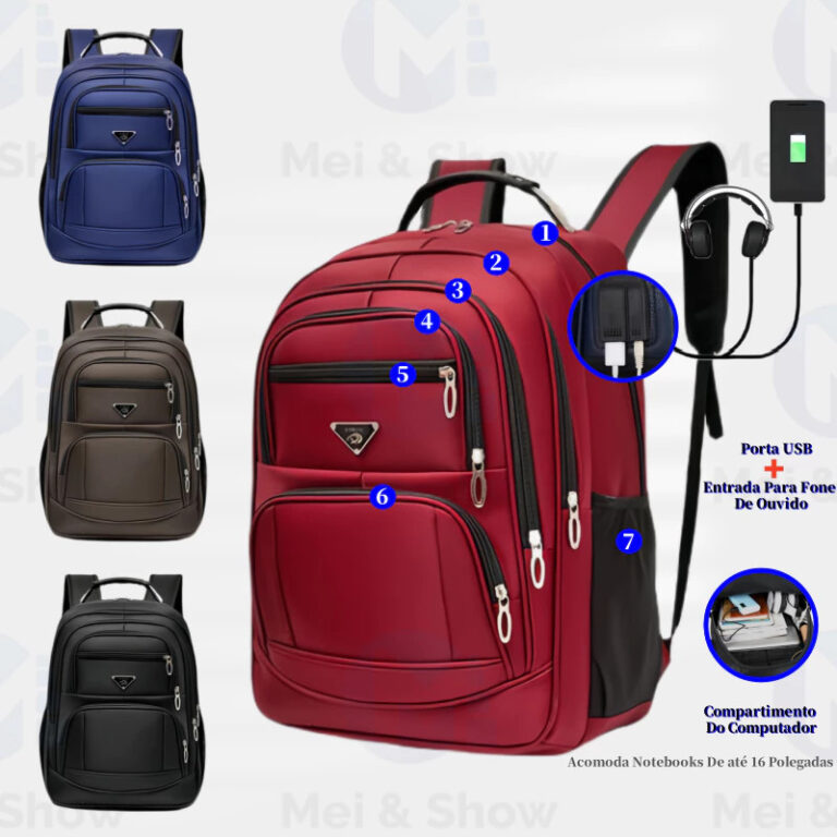 Mochila Masculina De Grande Capacidade Para Comput