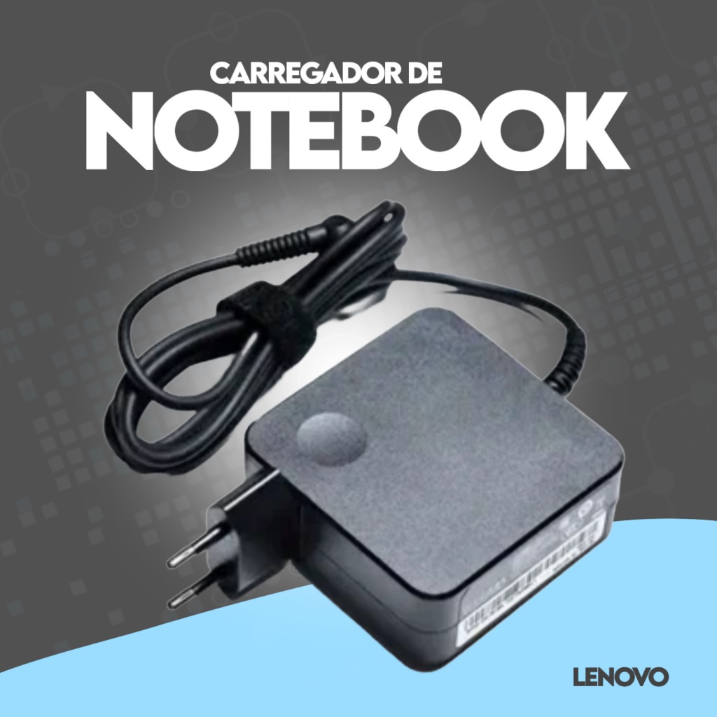Fonte Carregador Para Notebook Compatível Com Lenovo Ideapad S145 Bivolt 81s90008br 20v 3.25a 65w