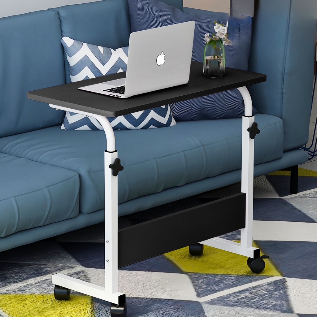 Mesa Ajustável Dobrável Multifuncional  Mesa Lateral para Notebook e Cabeceira com Altura Regulável,