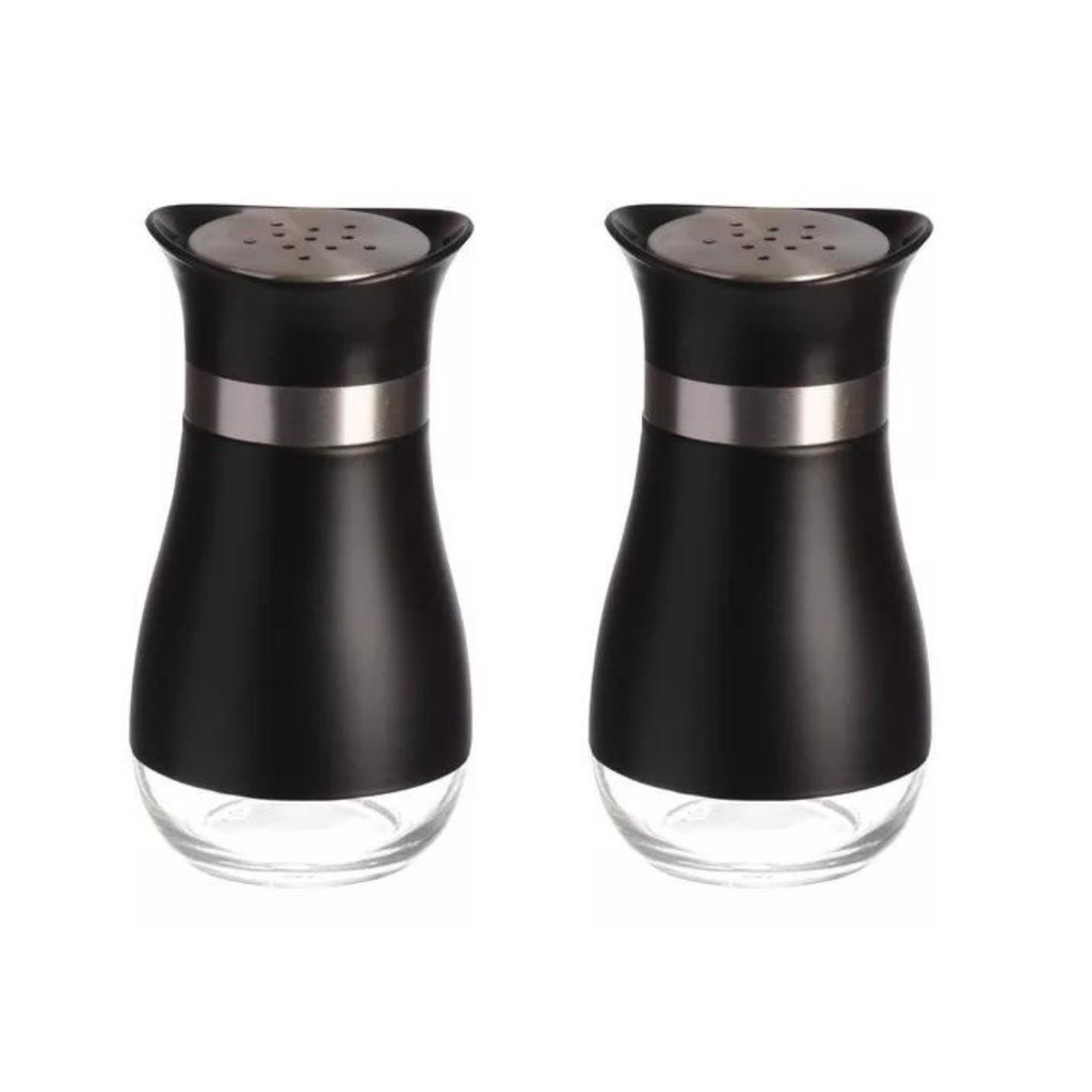 Porta condimento saleiro de mesa temperos tampa inox colors 1 unidade Porta Tempero – 120 ml