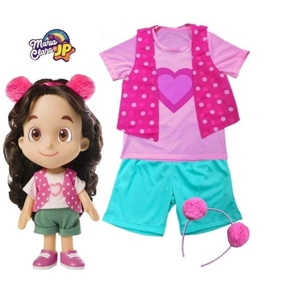 Fantasia Infantil Maria Clara e Jp inclui tiara po