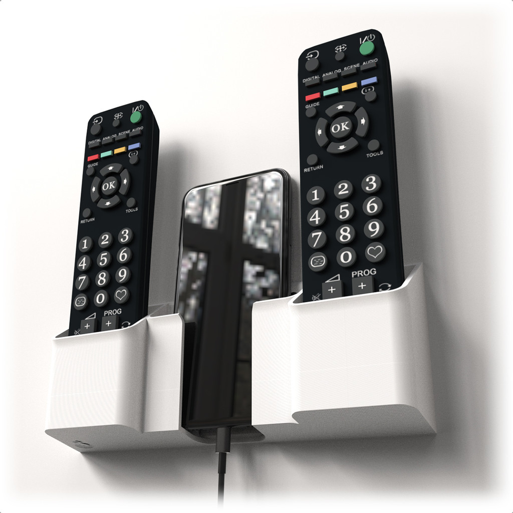 Suporte 2 Controle Remoto Porta Celular Parede Universal