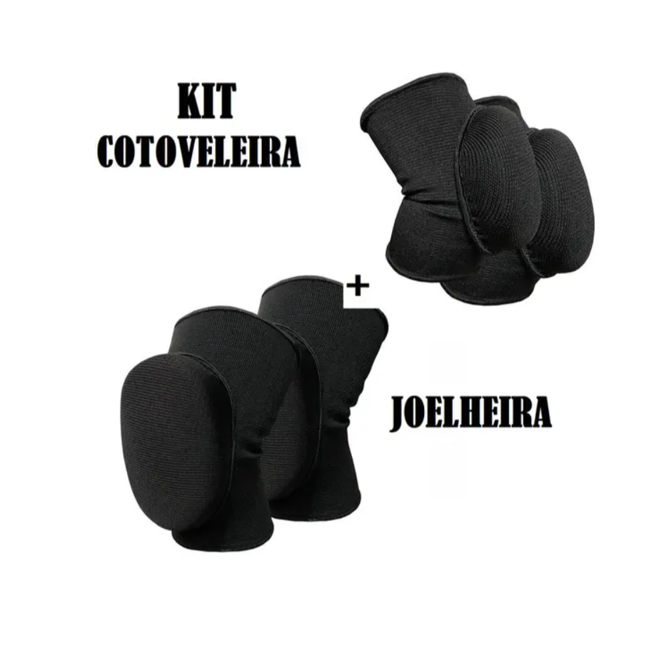 Joelheira E Cotoveleira Acolchoadas com Elástico para Goleiro de Futsal/vôlei