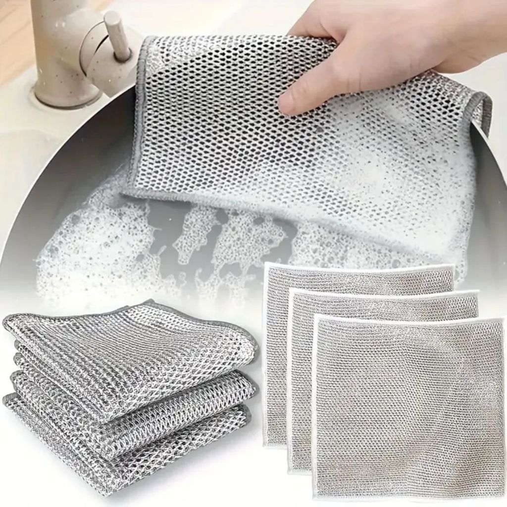 Kit 6/12/18/24 Panos De Limpeza Aço Premium Arear Panela Fogão Toalha Louça Tira Gordura Reutilizáve
