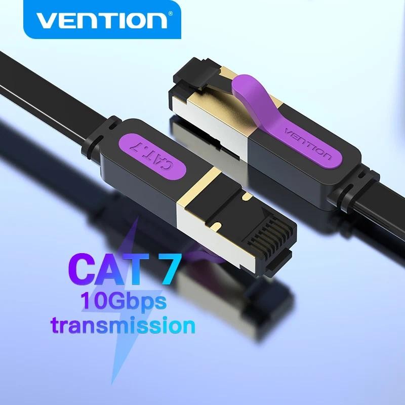 Cabo Ethernet Vention Cat 7 10 Gbps de alta velocidade cabo LAN Gigabit plano código de patch para r