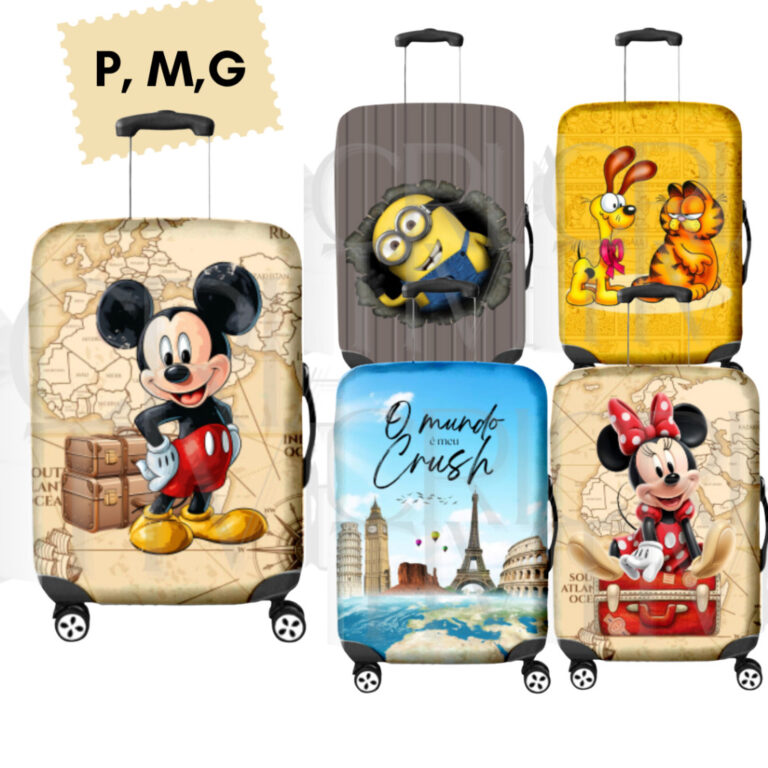 Capa de Mala para Viagem Protetora Estampas Person