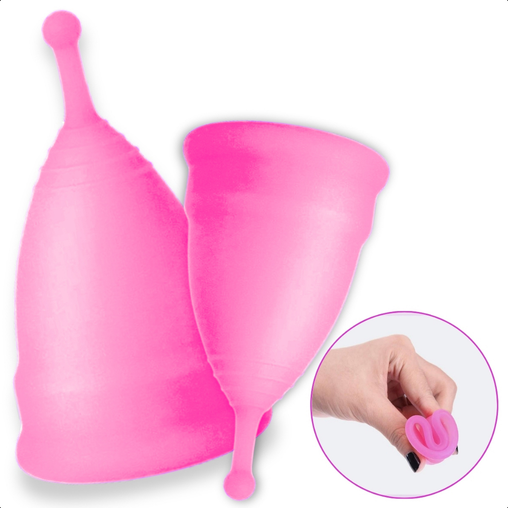 Coletor Menstrual Feminino P M Copo Ecológico Silicone Hipoalergênico Reutilizável Corrida Trabalho