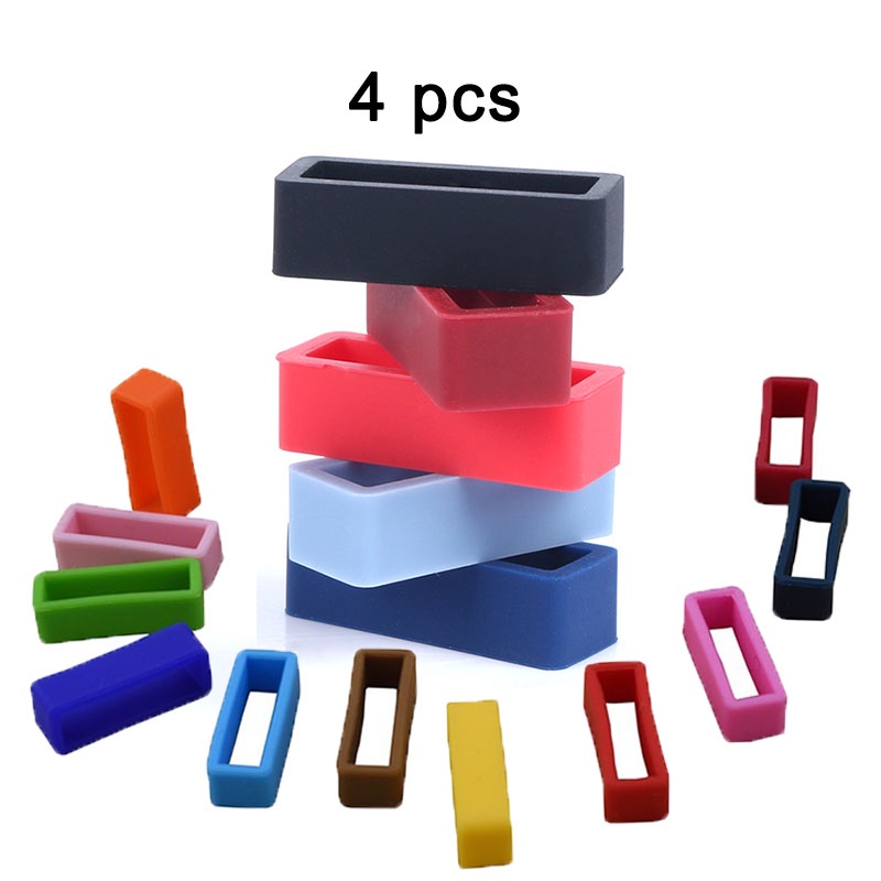 4 Pcs Laço De Relógio Anel De Silicone Colorido 16mm 18mm 20mm 22mm 24mm Acessórios Com Trava De Bor
