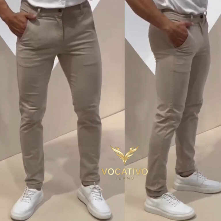 Calça Masculina Com Lycra Casual Elegante Tecido 