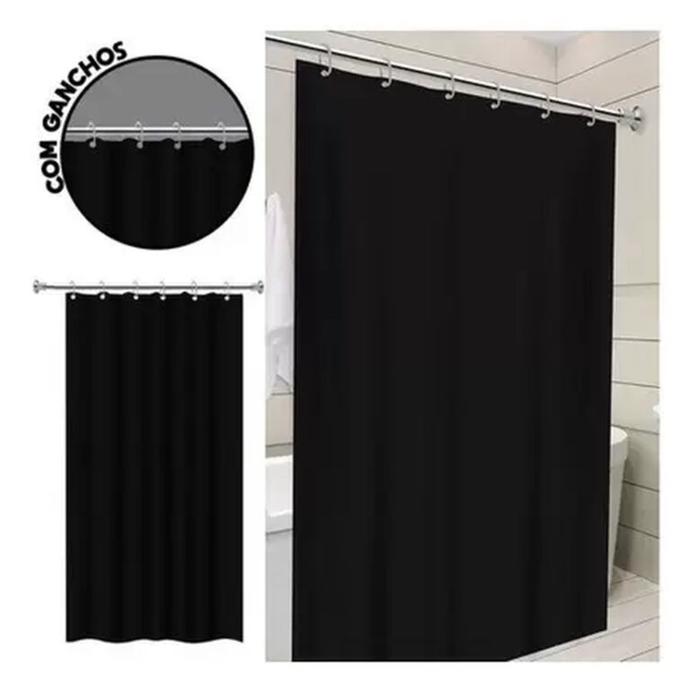 Cortina De Box Para Banheiro Lisa Sem Visor Antimo