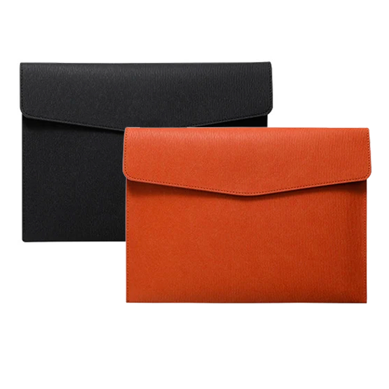 Pasta Envelope Couro Folha A4 Documentos com Botão Executiva Tablet Malote