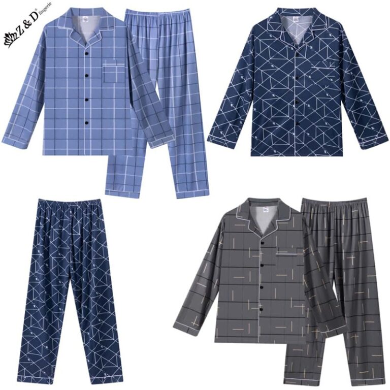 ZED Lingerie Pijama Masculino Aberto Com Botão co
