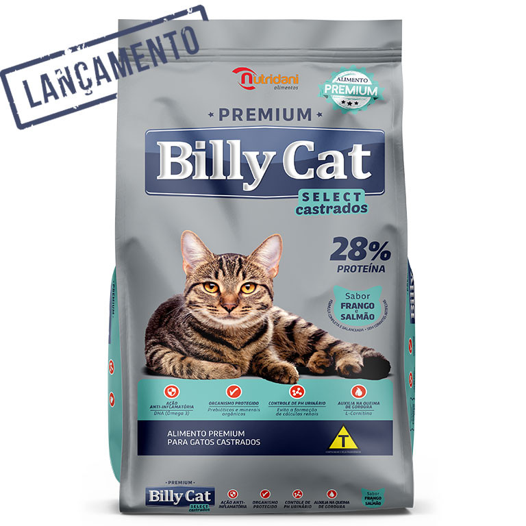 7Kg Billy Cat Ração Premium Gatos Adultos Castra