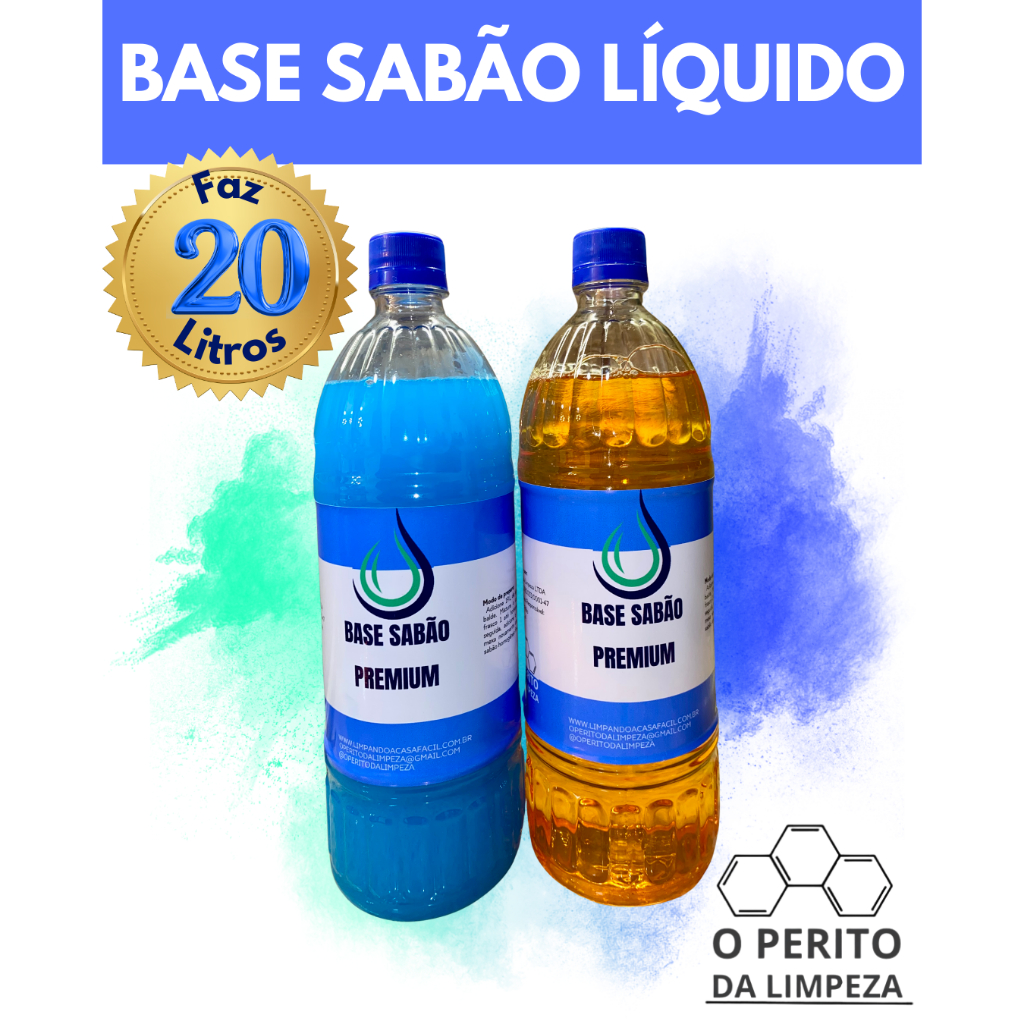 Base kit sabão líquido – Faz 20 litros de lava roupas – O PERITO DA LIMPEZA