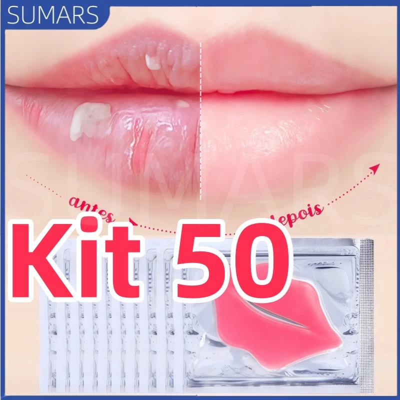 Kit Máscara Labial Hidratante de Mel Hidratação Profunda Colágeno Glicerina e Vitamina E