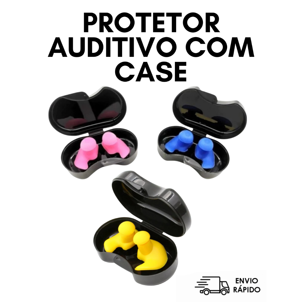 Protetor Auditivo de Silicone Anti-Ruído  Redução de Ruído para Leitura Piscina Concentração
