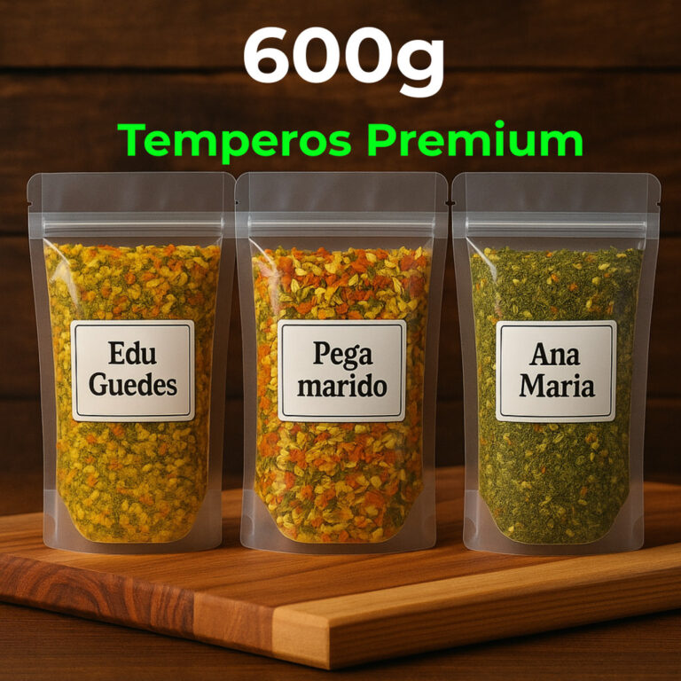 Kit de Temperos 600g  Pega Marido, Edu Guedes, Ana