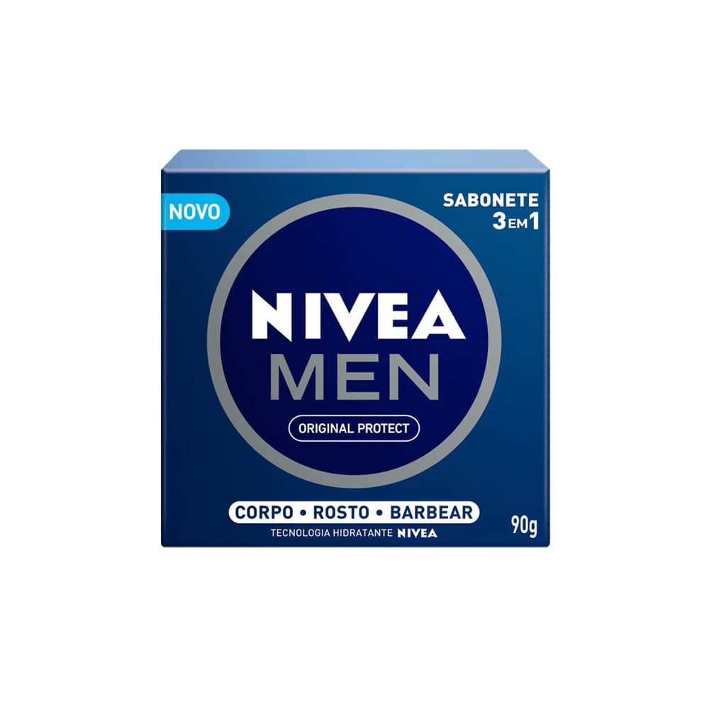 Sabonete em Barra 3 em 1 Nivea Men Original Protect 90g
