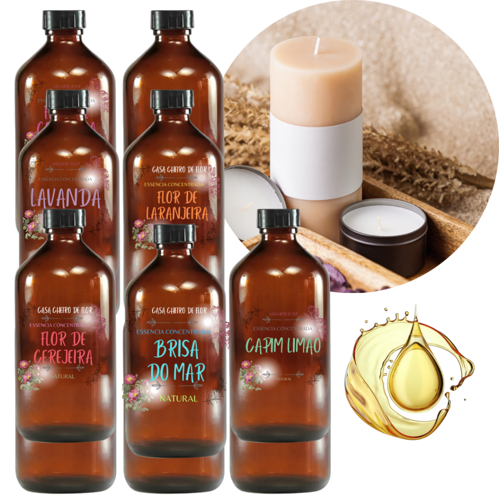Kit 3 Essências Oleo Combinadas Aromatizantes Para Velas Artesanal