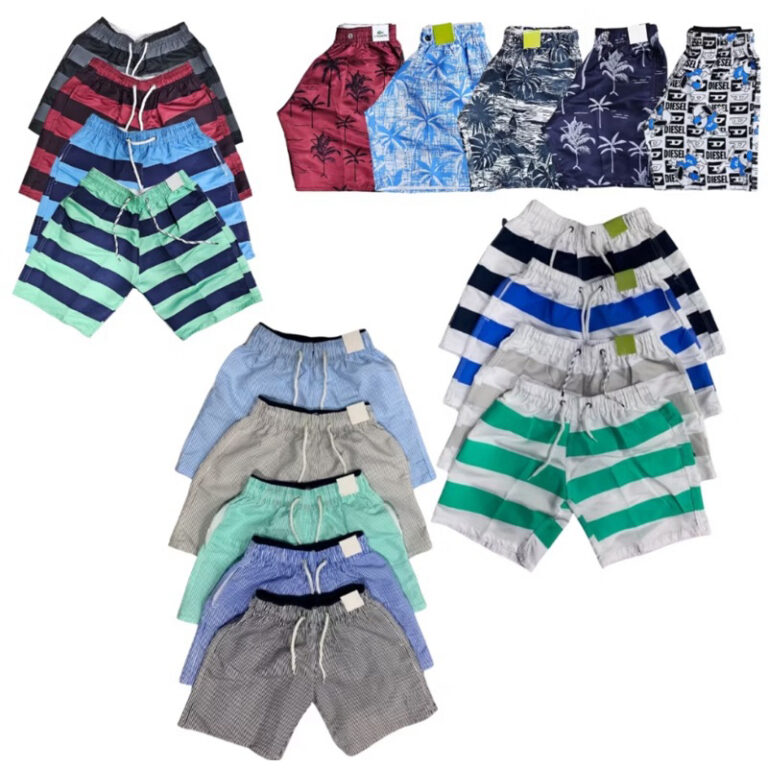 Kit 5 Bermudas Infantil Poliéster Premium Menino 