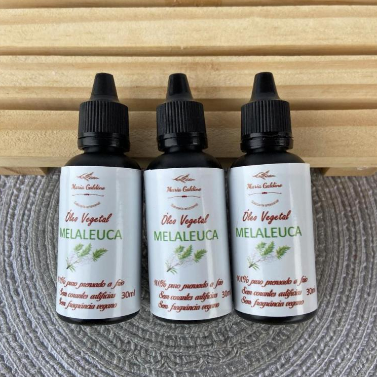 Óleo de Melaleuca 30ml 100% Puro Feridas Coceiras