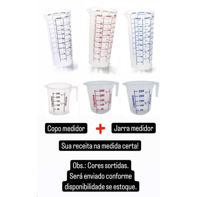 KIT DE COPO MEDIDA + JARRINHA COM DETALHES DE CORE