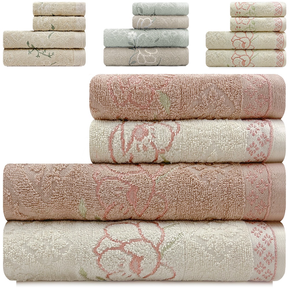 Jogo De Toalhas 4 Peças – Banho e Rosto Algodão Antipiling Yuna Karsten – Emcompre