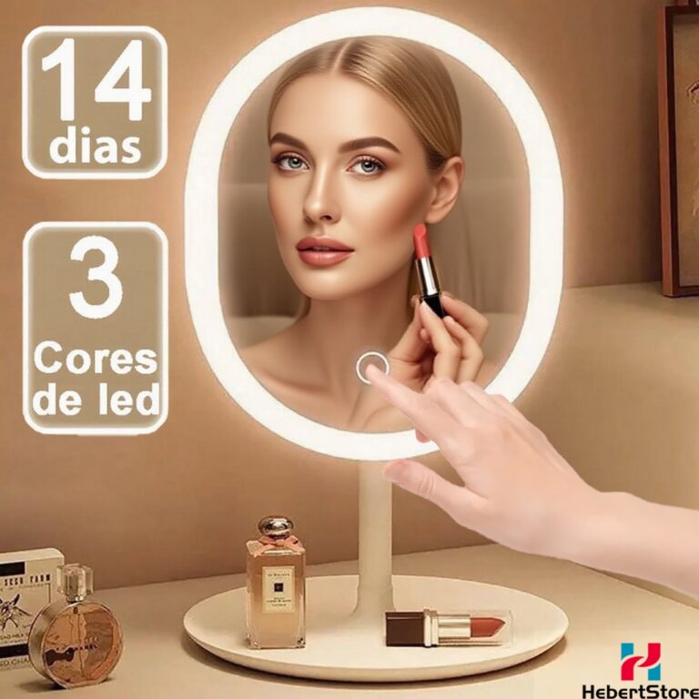 Espelho com LED para Maquiagem Touch Luz de 3 Core