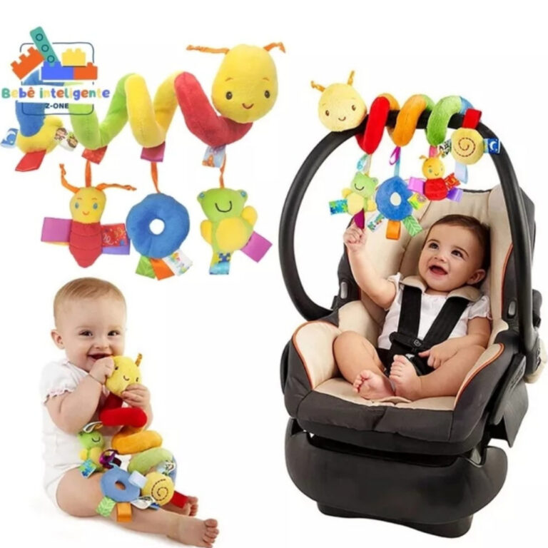 Móbile Centopeia Espiral Bebe Carrinho Com Chocal