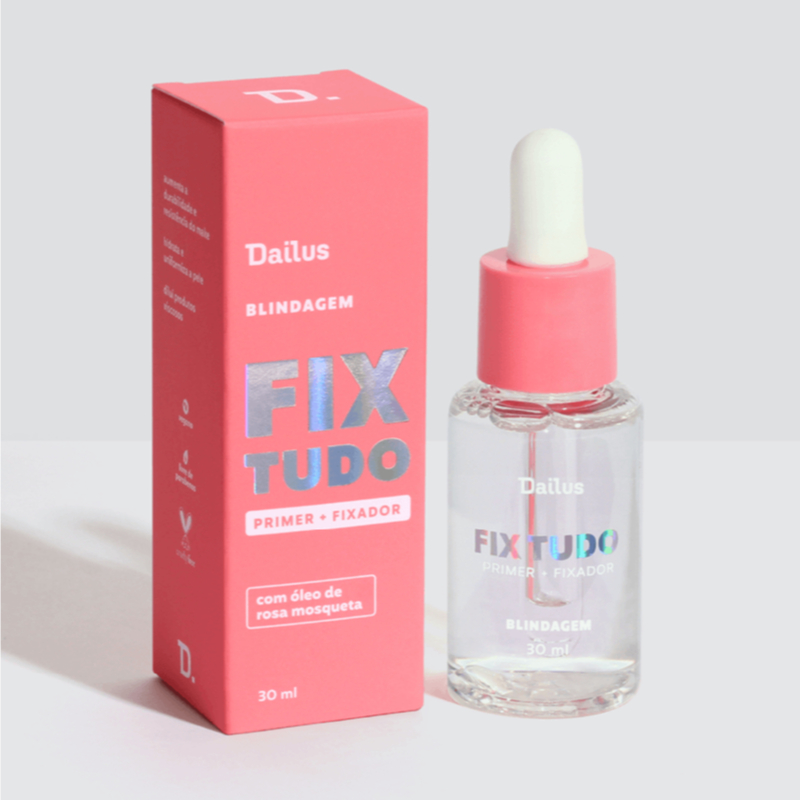 Blindagem Fix Tudo Dailus 30ml | Primer, Fixador e Diluidor 3 em 1 | Make Resistente e Pele Blindada
