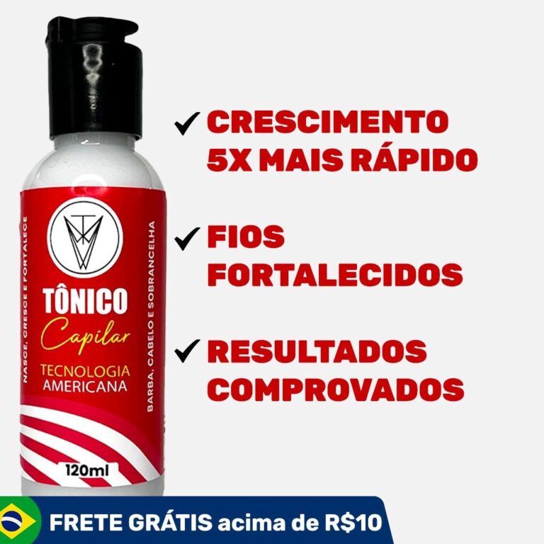 Tônico Capilar com Biotina e Pantenol  Fortalece 