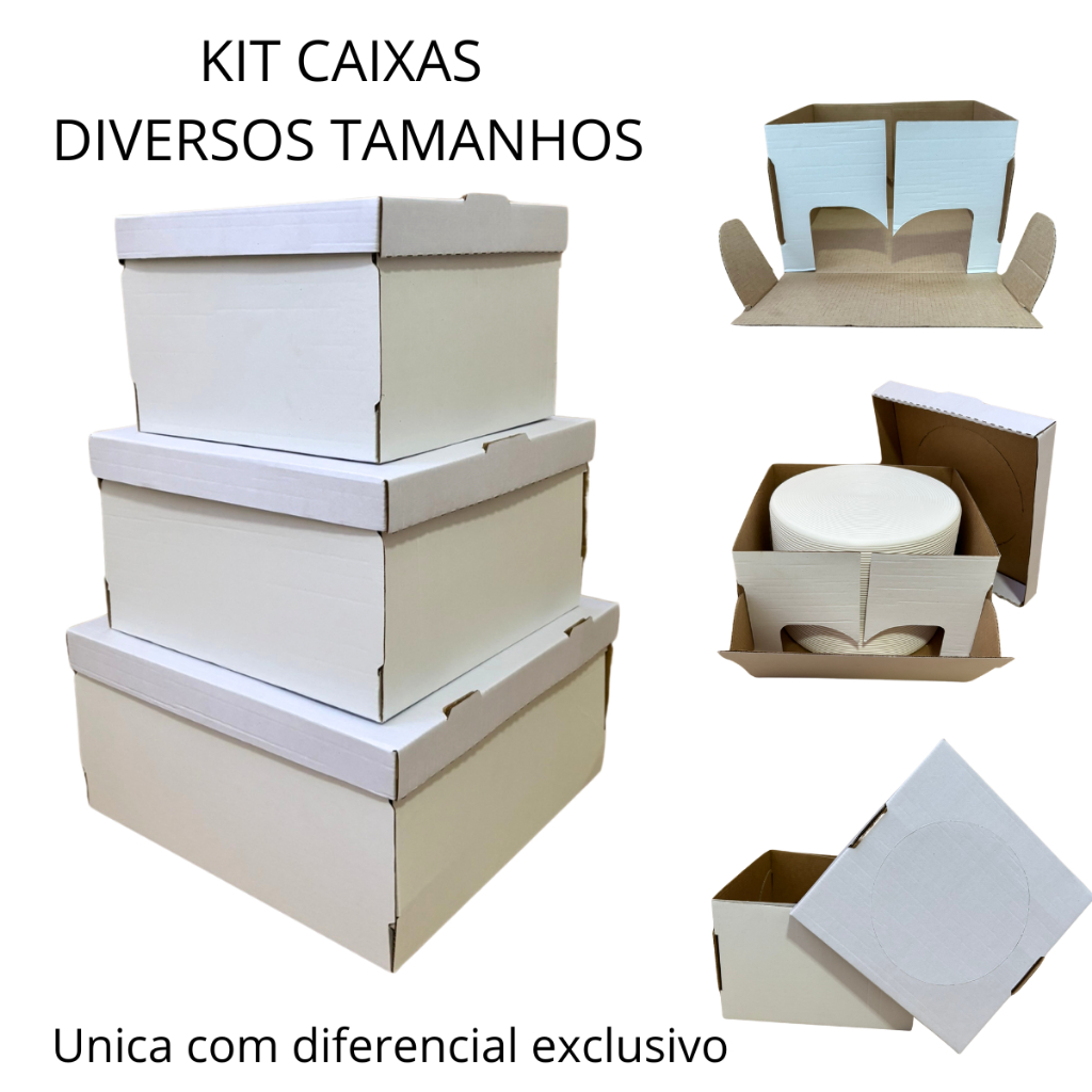 10 Caixa Para Bolo Alta Resistente, bolos tortas, Cake box Confeitaria – Varios tamanhos
