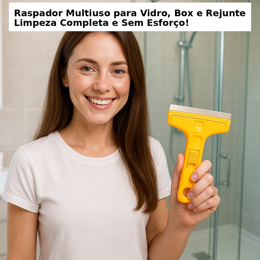 Raspador  para limpar Box Piso Vidro Cerâmica Azulejo + Laminas
