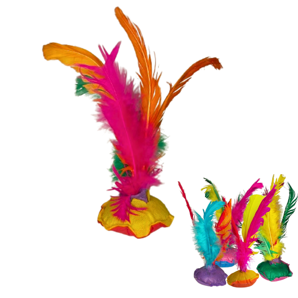 Kit com Petecas Penas Coloridas Escola Lembrancinha Prenda Festas e Eventos 10/20/30/40 Un
