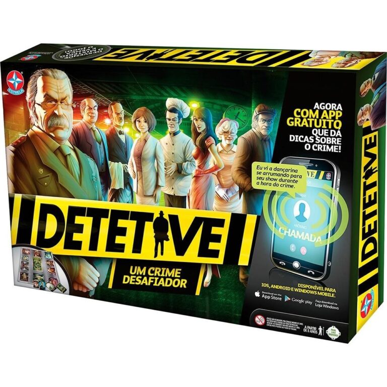 Jogo de mesa Detetive Com aplicativo Estrela