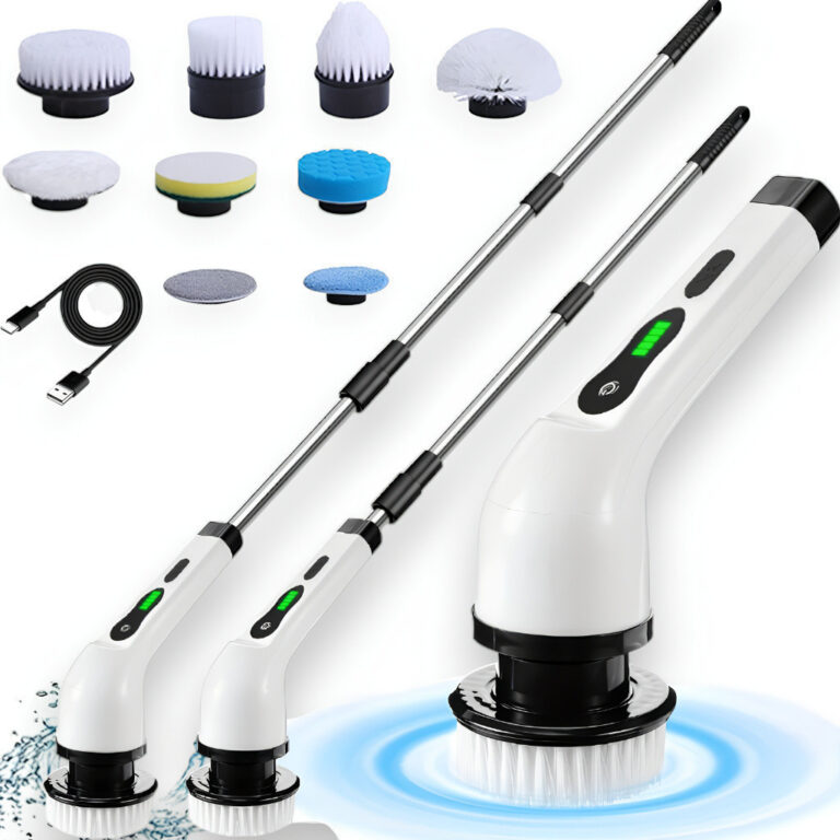 Escova De Limpeza 9 Em 1  Elétrica Giratória Com