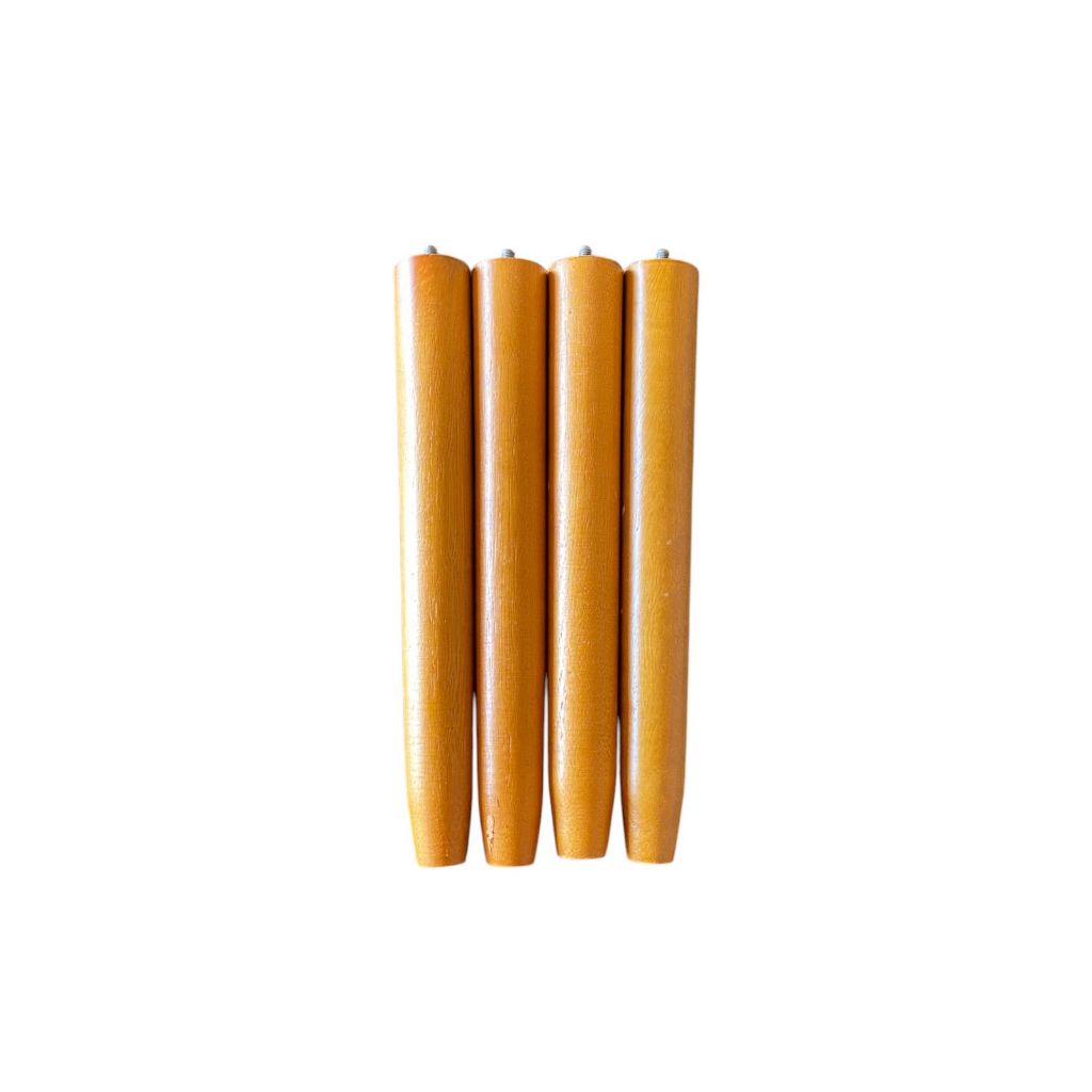 30 CM KIT 04 UN Kit 04 Pés Palito 30 cm Madeira de Eucalipto Envernizado