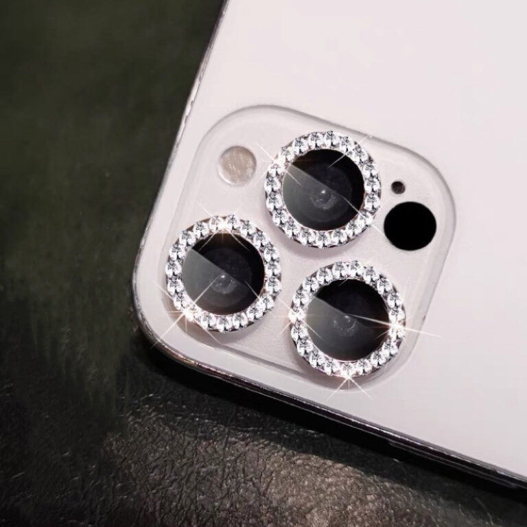 Kit Película Lente Câmera Brilho Diamante  iPhon