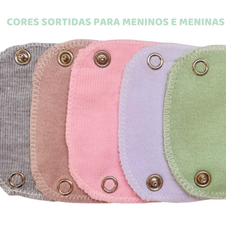 Kit 6 Extensor alongador de body Infantil bebe com