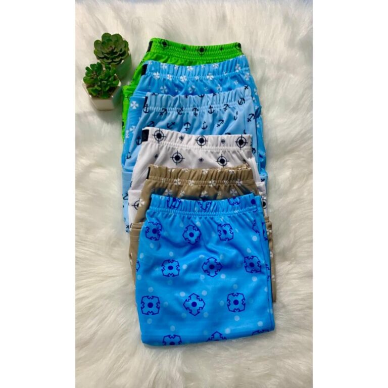 Kit com 3 Samba Canção Short de Dormir – E