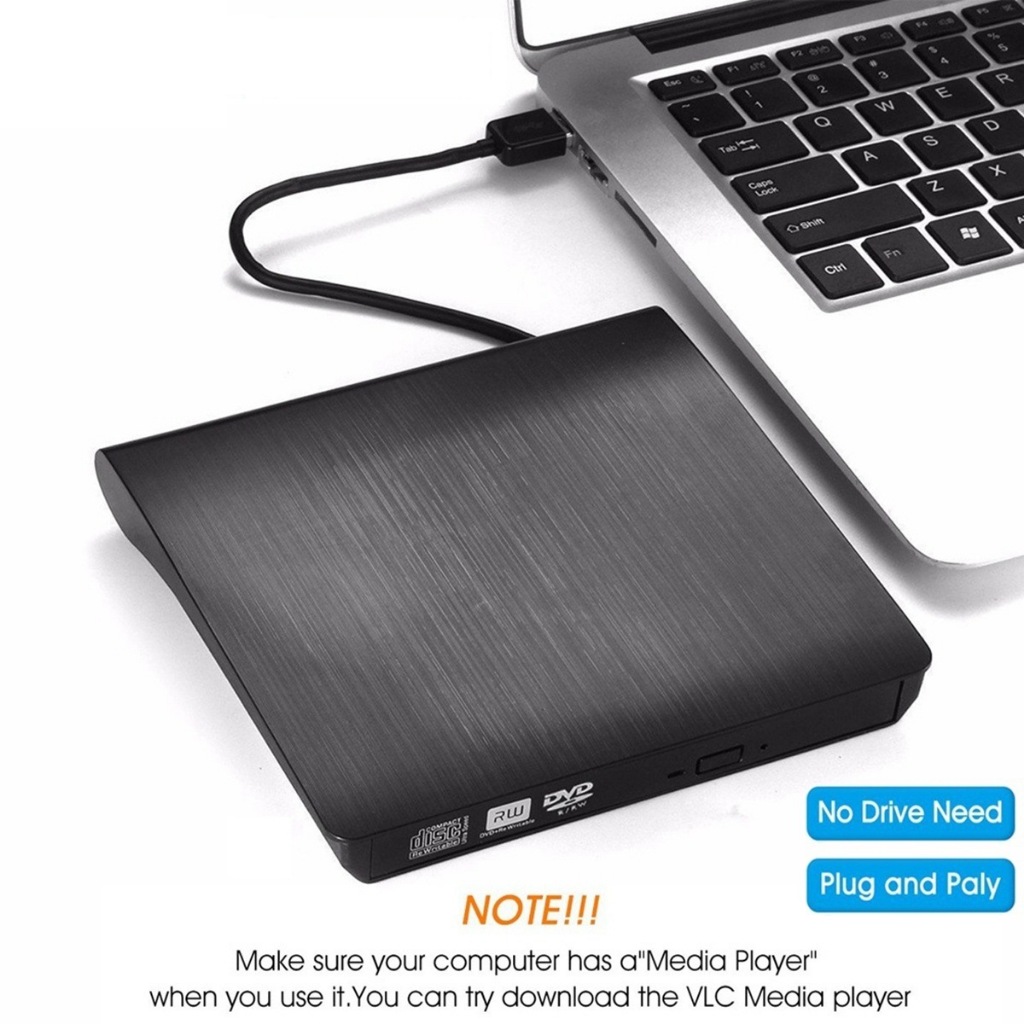 Gravador De Cd E Dvd Externo Slim Usb 3.0 Para Mac Notebook